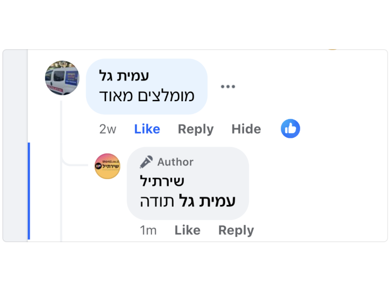 כותבים עלינו שירתיל shirtil.co.il תכתבו תגובות גם כאן - נשמח