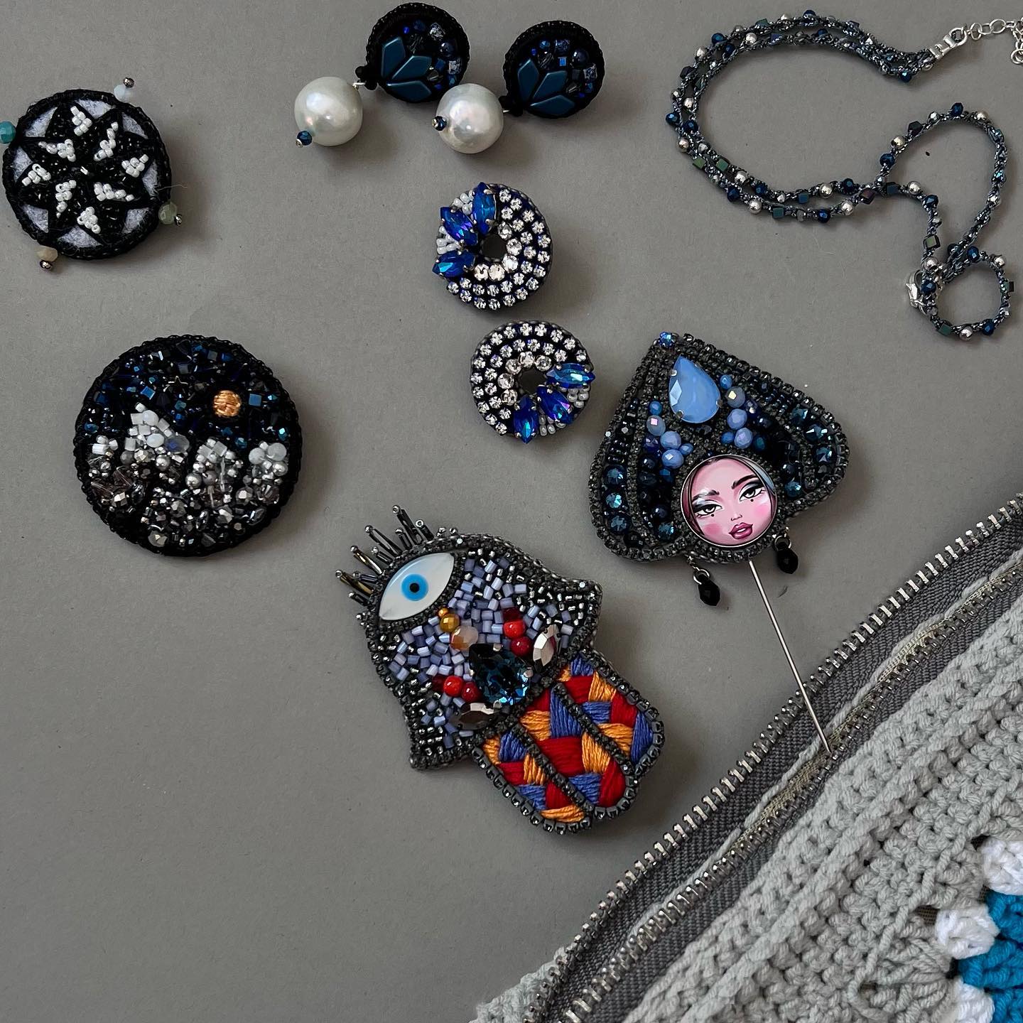 Ekaterina Bergman | Alexandrov Design | Jewelry | יקטרינה ברגמן | תכשיטים | עגילים | צמיד לקרסול | שרשראות